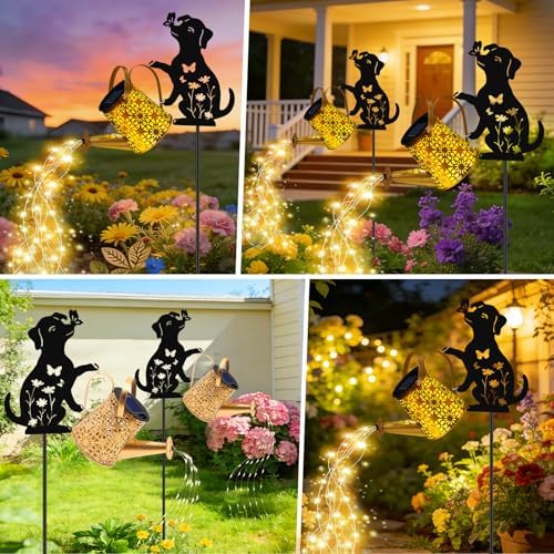 VOOKRY 2 Pack Solar Watering Can Lights,Gifts for Mom Women Christmas - Image 4