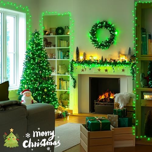 JMEXSUSS 150 LED Green Christmas Lights Indoor, Green Lights for Halloween - Image 5