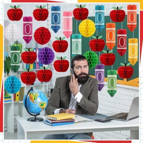 Gueevin 30 Pcs Back to School Hanging Decorations Classroom Ceiling Hanging - Image 6