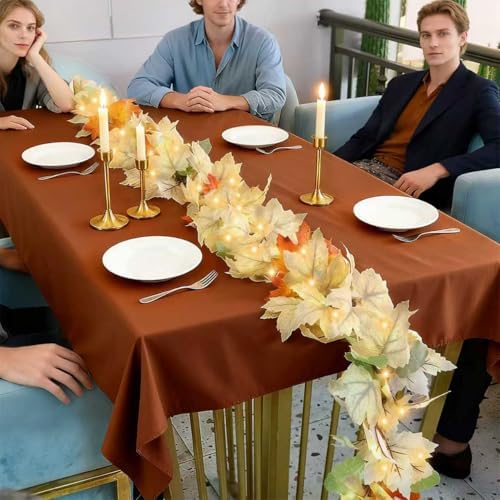 Fall Decorations for Home 9FT Plug in Fall Lights with 50 Warm Incandescent Bulbs UL Certified Connectable Lighted Thanksgiving Garland for Indoor Outdoor Autumn Halloween Harvest Decorations - Image 6