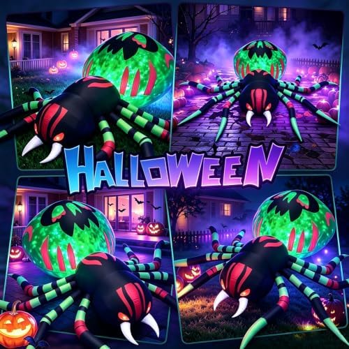 11FT Halloween Inflatables Giant Spider Blow Ups Outdoor Decor Yard Lawn - Image 6