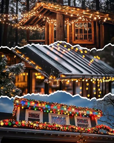 Gutter Clips for Hanging Outdoor Lights: 100 Pcs Metal Black Christmas Light Clips for outside String Lights - Weatherproof Gutter Clips for Xmas Halloween Seasonal Rope Mini Decoration Lights - Image 6