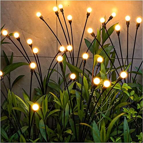 4 Pack Solar Garden Lights Outdoor, 24 LED Firefly Light, Solar Fairy Lights for Outside Waterproof, 2 Modes, Fairy Lightss for Garden Pathway & Patio Decor by colcutee