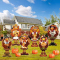 GlikCeil 6 Pcs Fall Yard Signs Large Turkey Yard Decor with Stakes 24 x 12 Inch Thanksgiving Decoration Outdoor Turkey Lawn Sign Garden Decoration Outside for Home Party Patio Backyard Walkway by GlikCeil