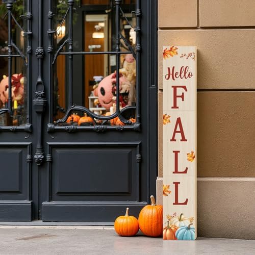 Fall Porch Decor Outdoor Autumn Thanksgiving Wooden Porch Sign 46.8 Inch - Image 3