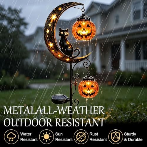 Halloween Decorations Outdoor-Solar Stake Lights Halloween Decor (Black-D) - Image 5