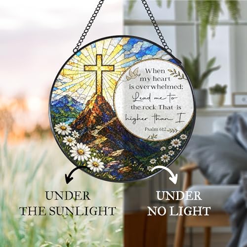 Christian Bible Stained Glass Window Hanging Garden Suncatcher - Image 6