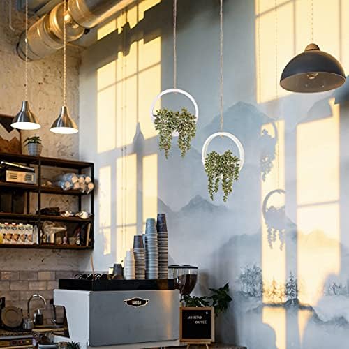Floweroyal Artificial Succulents Hanging Plants 12.2'' Fake String of Pearls in Pot with 8.3'' Lanyard for Indoor Outdoor Wall Decor. - Image 6