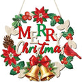 COCHIE Vintage Merry Christmas Decorations Xmas Bells Welcome Sign by COCHIE