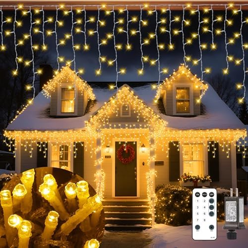 Christmas Outdoor/Indoor Decorations Ice Lights Twinkle Fairy String Light by HAPPYHOMESSTARTHERE
