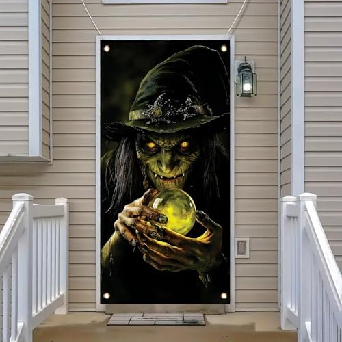 Witch Door Cover Halloween Spooky Scary Decoration 71x35 - Image 7
