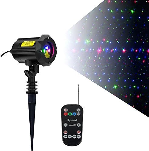 Garden Lights Outdoor Laser Christmas Light Moving Star Projector (Blue Red Green) - Image 6
