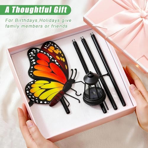 Solar Lights Outdoor 2 Packs 32.28in Garden Butterfly with Solar Lights - Image 5