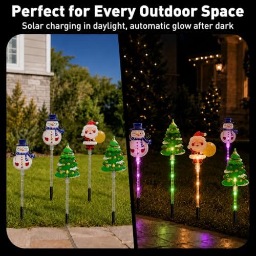 Solar Christmas Lights Outdoor, Yard Decor for Garden, Lawn and Pathway - Image 5