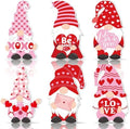 Tradder 6 Pcs Valentines Day Decor Gnome Table Wooden Sign Decorations Red Pink Table Centerpiece Wood Tiered Tray Decor for Home Valentines Day Gifts Accessories by Tradder