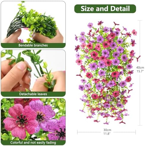 Artificial Fake Flowers Plants for Outdoor UV Resistant Summer Decoration - Image 2