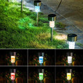 SOLPEX Solar Garden Lights Outdoor, 6 Color 12 Pack Stainless Steel Led Pathway Lights,Halloween/Christmas Solar Decorative，Christmas Decor for Patio, Lawn, Yard,Landscape and Walkway by Solpex