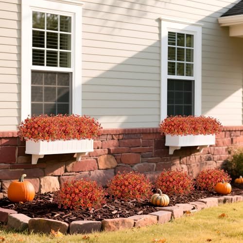 ADXORA 12 Bundles Fake Artificial Mums Fall Flowers for Outdoor Decoration - Image 6