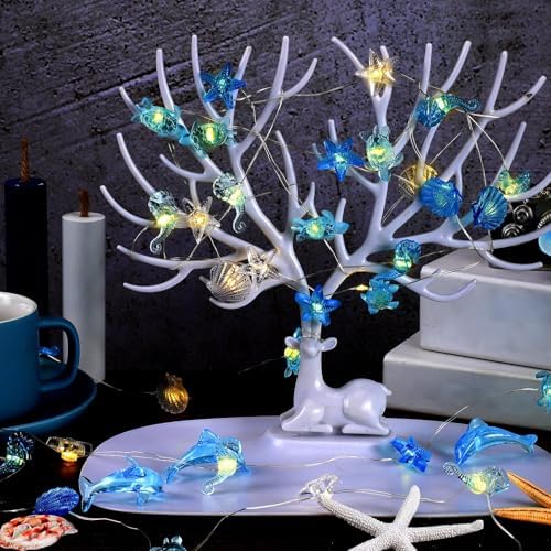 Zhanmai 2 Pcs Ocean String Lights 10 ft Battery Fairy Light 20 LED - Image 5