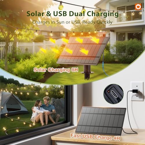 addlon 200FT(2 Pack*100FT) Solar String Lights Outdoor Waterproof Remote - Image 2