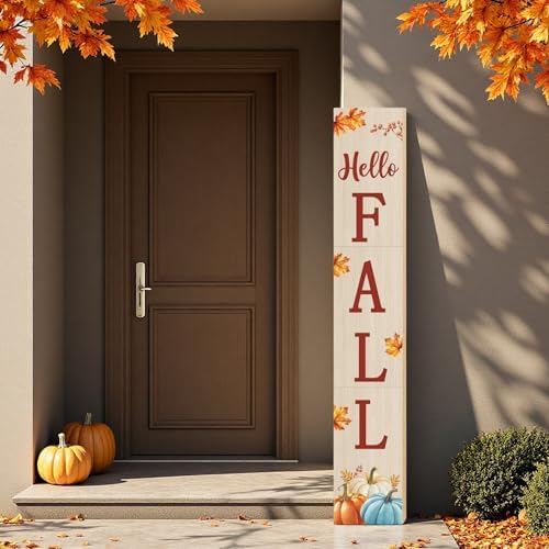 Fall Porch Decor Outdoor Autumn Thanksgiving Wooden Porch Sign 46.8 Inch - Image 5