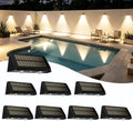 Solar Fence Lights Outdoor,Solar Powered Wall & Deck Lights 8 Pack by idyllight