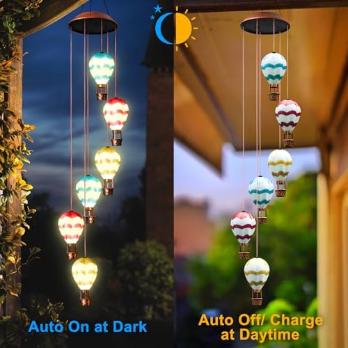 Solar Wind Chimes for Outside - Solar Lights Outdoor Decor Gifts for Women Mom Grandma Birthday Gifts - Image 2