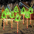 VIHOSE 8 Pack Christmas Pathway Light Outdoor 136 LED Christmas Tree Stake Light with 8 Lighting Modes Plug-in Candy Cane String for Garden Yard Lawn Patio Holiday Decor by VIHOSE