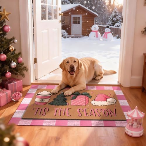 Tinideya 2 23.6 X 35.4 Inches Christmas Season Pink Green Brown - Image 5