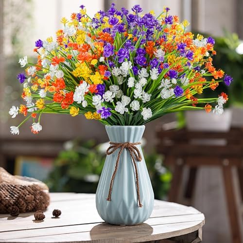 AmyHomie 20 PCS Artificial Flowers for Outdoors, UV Resistant Fake Plants - Image 4