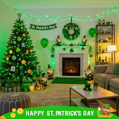 JMEXSUSS 250 LED Green String Lights - 91.5ft Christmas Lights Outdoor Waterproof, 8 Lighting Modes, Connectable Christmas Tree Light for Yard Patio Party Halloween Christmas Decorations (Pack of 2) - Image 6