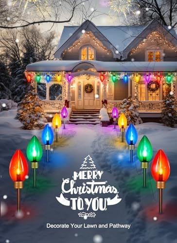 Super Jumbo C9 Christmas Pathway Lights - 11FT 5 LED C9 Pathway Light - Image 4