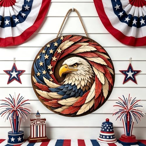 Artistic Feather Eagle Wall Art Sign 250th Anniversary Patriotic Home Decor - Image 4