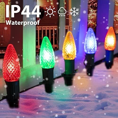 Brightown Strawberry C9 Christmas String Lights Outdoor - 25.7 Feet 20 LED Pathway Lights, Connectable C9 Walkway Light, Waterproof Christmas Light Outdoor Decoration for Lawn Outside, Multicolor - Image 2