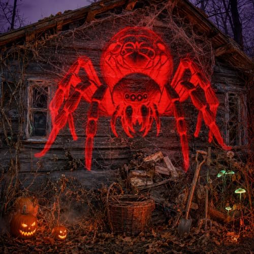 12 in 1 Halloween Projector Outdoor - 3D Dynamic Halloween Decorations,Clearer Skull/Spider/Pumpkin/Witch Cauldron HD Patterns,Holiday Lights for Window Garage Door Cover - Image 6