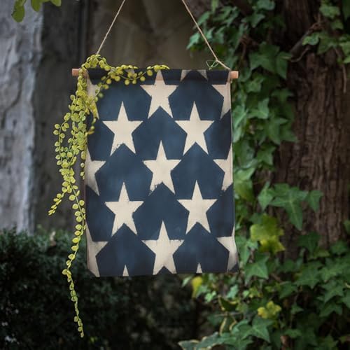Moslion Star Garden Flag Vertical Double Sided Antique American Flag Stars Patriotic Memorial Day Fourth of July House Flags Home Burlap Banners 12.5x18 Inch for Outdoor Decor Lawn - Image 3