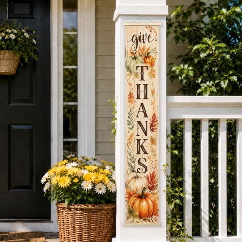 Thanksgiving Fall Porch Door Banner Wall Decorations 8x47 - Image 6