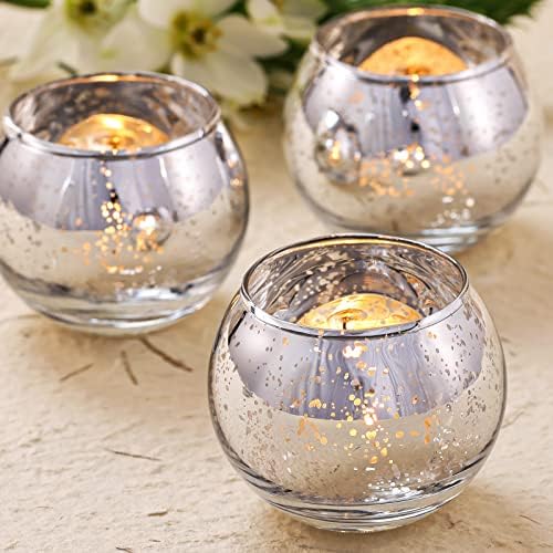 Volens 24PCS Silver Votive Candle Holders for Table Centerpieces by VolensLightUpYourLife