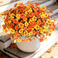INQCMY 12 Pcs Artificial Petunias Fake Fall Flowers Outdoors UV Resistant by INQCMYPlantRack