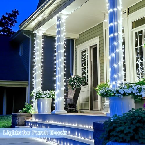 JMEXSUSS 1000 LED White Christmas String Lights Outdoor with Remote - Image 4