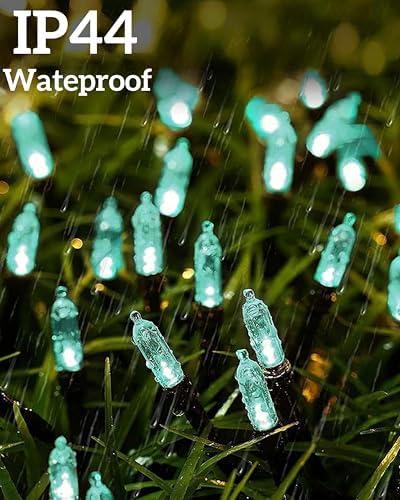 Led Christmas Net Lights Outdoor Connectable, 120LED 5ft x 6ft Waterproof 8 Modes Black Wire 29V Plug in Mesh Lights for Garden Yard Bushes Trunk Tree Decor - Image 2