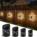 Solar Mandala Fence Lights Outdoor Decoration 4 Pack, Solar Wall Lights by LivingGreenLivingFabStyl