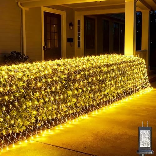 LitHome 14.8FT x 5FT Christmas Net Lights Outdoor Mesh Lights Connectable by LitHome