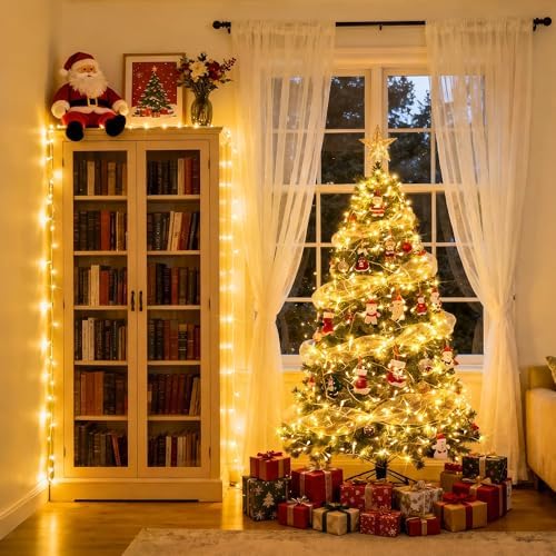 JMEXSUSS 100 LED String Lights Indoor Bedroom Warm White Christmas Lights - Image 5