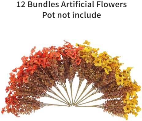 Artificial Fake Fall Plants Flowers for Outdoors Outside Home Decoration - Image 2