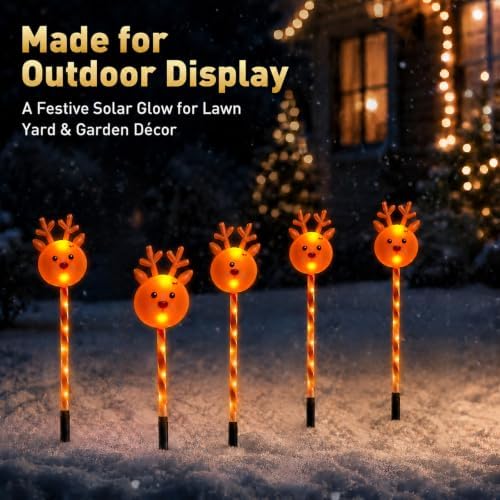 Solar Christmas Lights Outdoor, Yard Decor for Garden, Lawn and Pathway - Image 2