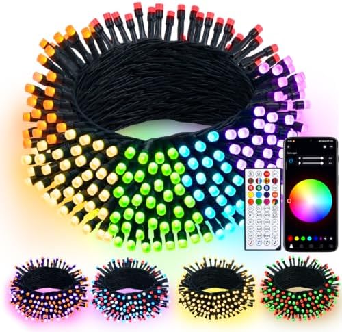 JMEXSUSS 250 LED Smart Color Changing Halloween Lights, RGB String Lights by JMEXSUSS