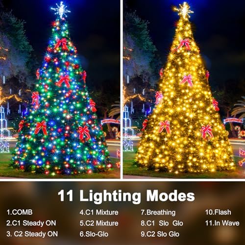 328 FT 1000 LED String Lights Outdoor Indoor, Christams String Lights Waterproof 8 Modes & Timer, Fairy Lights Plug in for Bedroom, Weeding, Patio, Party, Holiday,Christmas Decor - Image 2
