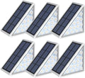 LED Solar Step Lights Waterproof Outdoor Stair Lights, Solar Deck Lights Outdoor Decor IP67 Solar Decoration Lights for Yard, Patio, Garden, Walkways, Front Door, Pathway, Driveway, Porch 6 Pack by AUDLES