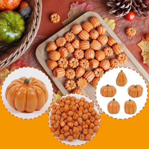 winemana 80Pcs Mini Pumpkins for Crafts, Fall Decorations for Home, Orange - Image 3